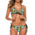 Pineapple Artwork Women Two Piece Halter Padded Top Tie Side Bottom Triangle Bikini Bathing Suit M