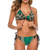 Snakeskin Pattern Art Women Two Piece Halter Padded Top Tie Side Bottom Triangle Bikini Bathing Suit M