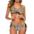 Pineapple Artwork Women Two Piece Halter Padded Top Tie Side Bottom Triangle Bikini Bathing Suit XL