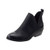 FIBURE Womens Low Heel Ankle Boots Cutout Almond Toe Stacked Chunky Heel Booties Black US 11