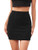 SweatyRocks Women's Casual Stretchy High Waist Ribbed Knit Bodycon Pencil Short Skirts Black 2 M