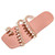 BUGI Ankle Strap Flat Slide Sandals- Casual Sandals for Women Summer Open Toe Causal Beach Slippers Pink