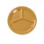 Compartment Collection- Round 3-Compartment Plate- 10inchDia- Melamine- Yellow