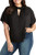 RACHEL Rachel Roy Women's Plus Size Gabriella Top- Black- 0X