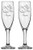Gifts Infinity Engraved Wedding Champagne Flutes Set of 2 Personalized Toasting Glasses -Yellow Interlock-