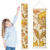 Growth Chart for Kids Vintage Yellow Flowers Children Height Measurement Ruler Hospital Waterproof Kids Room Hanging Height Rulers Boys Girls Height Tracker Growth Charts Decals with Lanyard