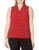 Anne Klein Women's Plus Size Triple Pleat TOP- Rouge/Anne Black- 0X
