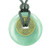 Lucky Coin Money Powers Amulet Green Quartz 30mm Donut Pendant Necklace
