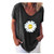 HHoo88 Women's Small Daisies Print Short Sleeve Blouse V Neck Summer Tops Shirt Loose Plus Size Summer T-Shirt Black