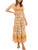 ZESICA Women's Summer Boho Floral Print Square Neck Ruffle Swing Beach Long Maxi Dress-Yellow-Large