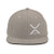 VANN'S PRODUCTS LLC. Snapback Hat Embroidered XRP Crypto X Cryptocurrency Flat Bill Cap Heather Grey