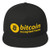 Hogue WS LLC Bitcoin Accepted Here Hat -Embroidered Snapback Cap- BTC Crypto HODL Black