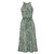 iQKA Women's Sundress Halter Neck Long Dress Summer Sleeveless Floral Print Midi Dress Casual Loose Beach Dress-Green-M- iQKA Women's Sundress Halter Neck Long Dress Summer Sleeveless Floral Print Midi Dress Casual Loose Beach Dress-Green-M-