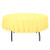 BROWARD LINENS Tablecloth Polyester Round 72 Inch -Light Yellow-