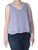 Bar III Womens Ruffle Hem Knit Blouse- Purple- Medium