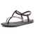 Ipanema Women's Kirei flip-Flop-Sandals- Black/Metallic Silver- 11