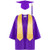 Children Kids Graduation Gown Cap Set 2021 Preschool Kindergarten Graduation Gown Shawl Tassel Cap Set -Purple- L- l-