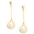 Sorrelli Roseta Earring- Bright Gold-Tone Finish- Polished Pearl- One Size -EEC19BGPLP-