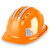 Safety Helmets Construction Worker Protection Cap Ventilating Hard Hat Reflective Stripe Helmet -Orange-