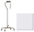 NOVA Medical Products Quad Cane with Large Base- Silver- 3 Pound