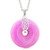 Celtic Shield Knot Protection Magic Powers Amulet Hot Pink Quartz Lucky Donut Pendant 18 Inch Necklace