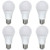 Asencia FG-03663 60 Watt Equivalent A19 General Purpose LED Light Bulb, Daylight, 6-Pack, Non-Dimmable,