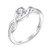 JO WISDOM Infinity Knot Promise Rings for Her Sterling Silver Cubic Zirconia Wedding Engagement Rings size 7