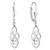JO WISDOM 925 Sterling Silver Infinity Dangle  and  Drop Earrings with AAA Cubic Zirconia -infinity knot-