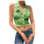 KEYEE Women Summer Vest Y2K Criss Cross Sleeveless Tee Sexy Strappy Halter Neck Crop Top Front Cut Out Tank Tops T-Shirts