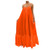 IXnzadn Women Solid Color Long Dresses Sleeveless Off Shoulder Spaghetti Strap Dress Casual Loose Big Swing Maxi Dress Orange IXnzadn Women Solid Color Long Dresses Sleeveless Off Shoulder Spaghetti Strap Dress Casual Loose Big Swing Maxi Dress Orange