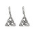 Trinity Knot Earrings Irish Celtic Knot Drop Rhodium Plated Made in Ireland