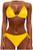 CityComfort Women's Swimsuits String Two Piece Halter Top Triangle Bikini Set with Tie Side Bottom Sexy Swimsuit Bathing Suits Yellow