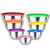 Mixing Bowls- Stainless Steel Mixing Bowls Set of 7 with Lids for Kitchen- Nesting Metal Bowls for Baking Cooking Serving Prepping Food Storage- Salad Bowls - 6.5- 5- 4- 3- 2.5- 2- 1.5 QT -Colorful-