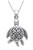 Jewelry Trends Sterling Silver Celtic Turtle Trinity Knot Pendant with 18 Inch Box Chain Necklace