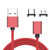 Magnetic USB C Cable, WSKEN X1 Magnetic Charging Cable with Type C, Micro USB Connector Fast Charging and Data Sync Cable for Android Type C Device (Red, 2M/6.6ft)