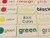 22 Laminated Basic Colors Preschool Word Wall Flashcards.