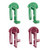 Intermatic HB11 Cycle Timer Clock ON-OFF Plastic Switch Trippers - 2 Red 2 Green