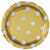 Metallic Dot Round Paper Plates-7'' - Gold - 8 Pcs.