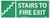 NMC GL320P STAIRS TO FIRE EXIT Sign  14 in. x 5 in. 6 Hour Glow Polyester Fire Safety Sign with Stairway Graphic Yellow on Glow Green