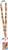 Disney Lanyard w-Soft Touch Dangle Princess 86084 Pink 3" Multi Color