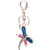 AYHU Rose Gold Tone Cute Dragonfly Bag Charm Keychain Car Key Chain with Key Rings for Women Girls Gifts