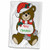 3D Rose Image of Teddy Bear Saying Merry Christmas Hand Towel 15" x 22"
