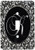 3dRose lsp_38760_1 Letter K-Black And White Damask Single Toggle Switch