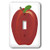 3dRose LLC lsp_12683_1 Red Apple Single Toggle Switch