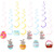 16 Pieces Easter Hanging Swirl Decorations Easter Egg Bunny Hanging Swirl Foil Decorations for Home Office School Easter Ornaments Decoration Party Supplies