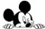 Peeking Disney Mickey Mouse Sticker Decal Printed Graphic