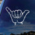 MAF - Hang Hand Symbol Shaka 6" White Vinyl Decal Sticker for Cars LAPTOPS Walls Windows Toolbox Gift