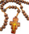 CB Mens Womens Catholic Gift 8mm Wood Bead Saint St Francis of Assisi San Damiano