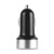 Superper Pottable USB Adapter Volume Display Multiport Dual USB Port Charger 3.1A Fast Charging Car Socket Silver