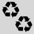 Ignixia Recycle Sticker for Trash Can to Organize Garbage containers-2 Pack- Recycle Sign Decal Plotter Cut Vinyl Recycle Symbol -Black 5 X 5 Inches-